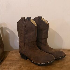 Brown Leather Cowboy Boots